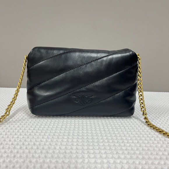 Pinko Quilted Rhinestone-Embellished Bird Bag - Picture 3 of 9